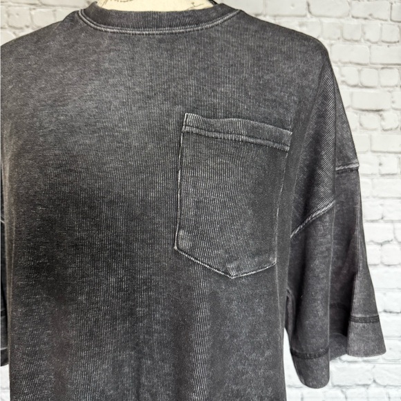 Three Bird Nest Charcoal Shirt Dress - Picture 2 of 3